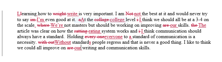 Student article edited